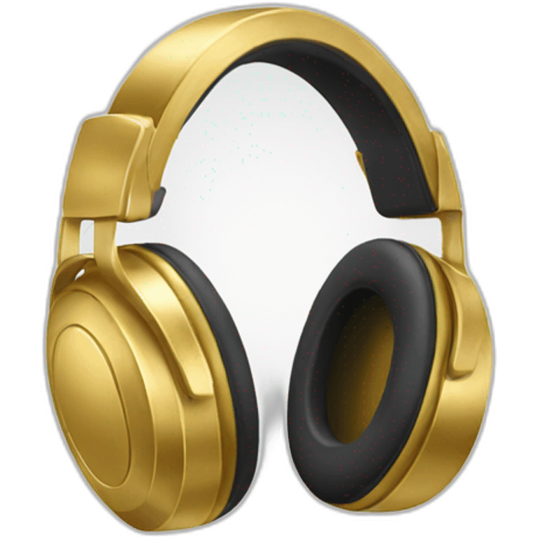 Gold headphones emoji