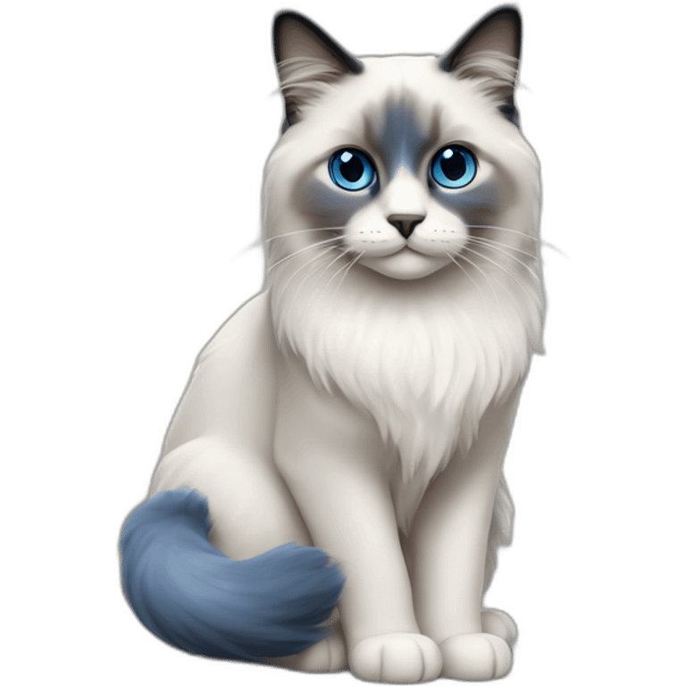 ragdoll blue point cat emoji