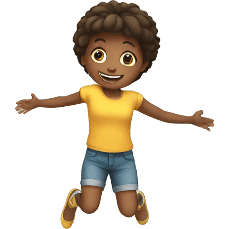 child doing jumping jacks  emoji