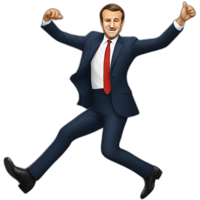 Emmanuel Macron dancing salsa emoji