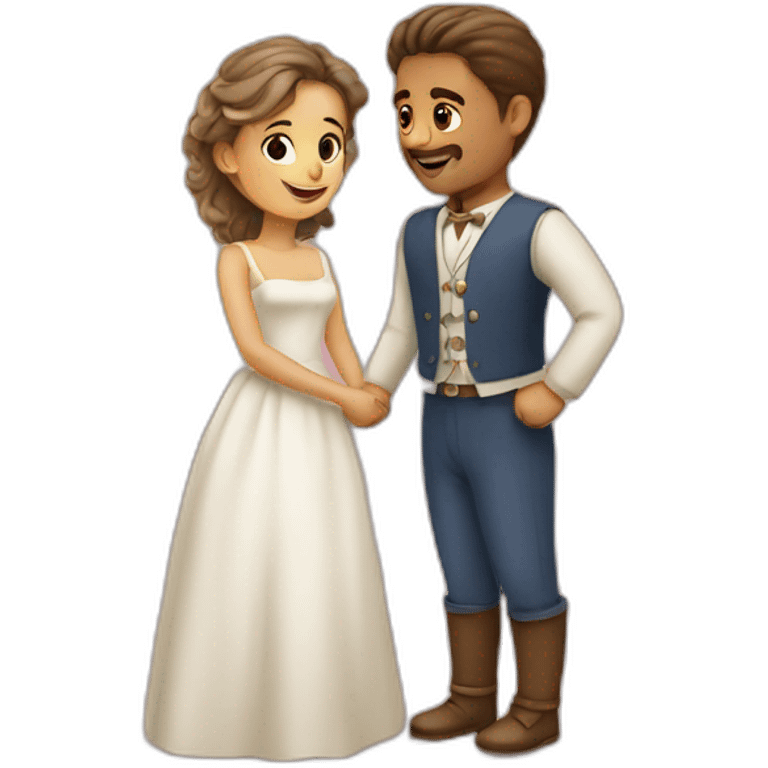 Couple romantique français emoji