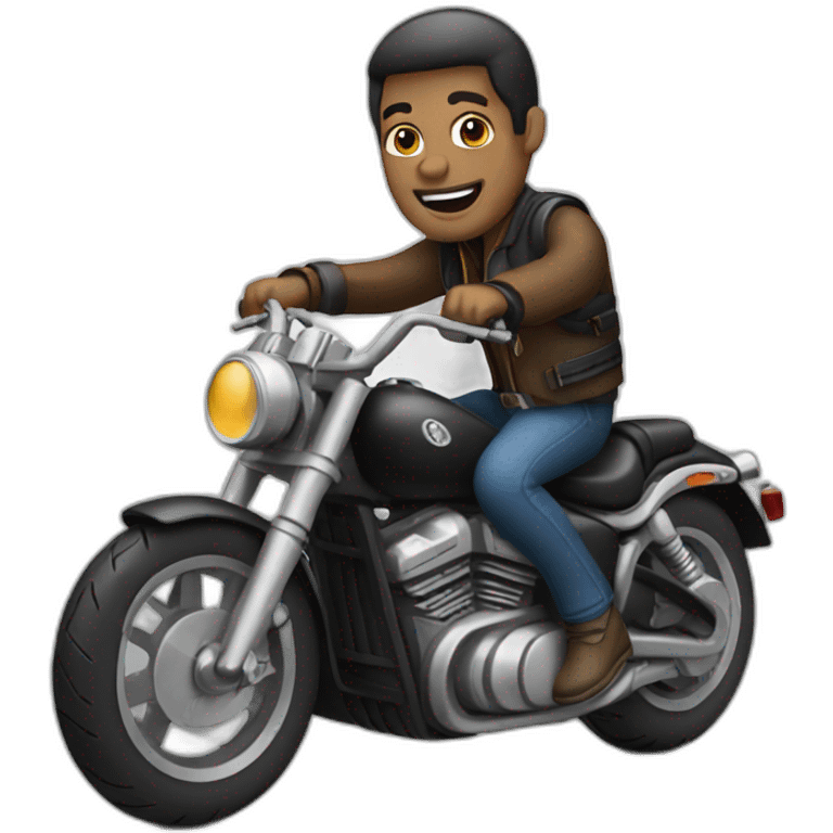 Man riding a motorcycle emoji