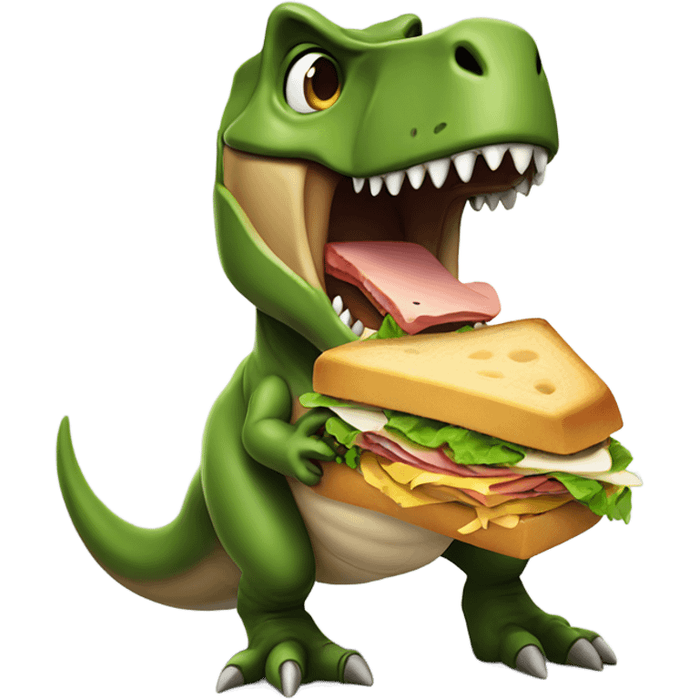 T-Rex eating sandwich  emoji