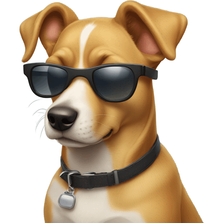 Dog wearing sunglasses emoji