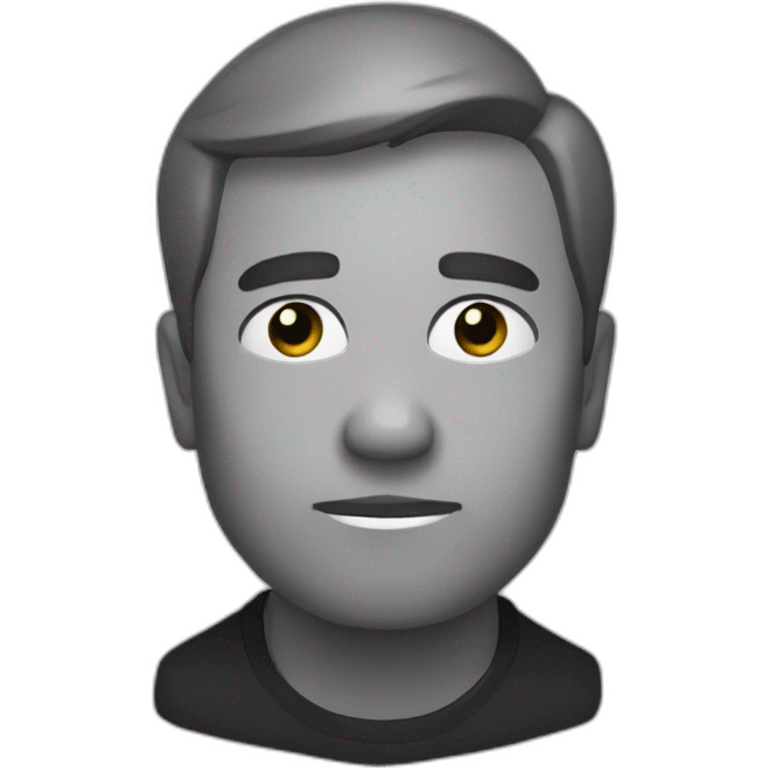 gigachad black and white emoji