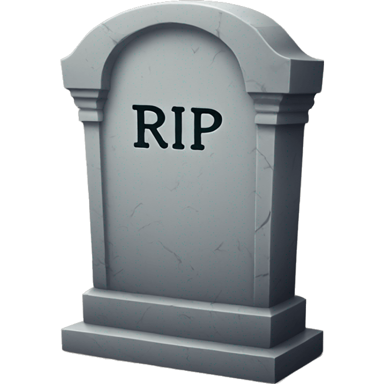 tombstone with only text "RIP" on it emoji