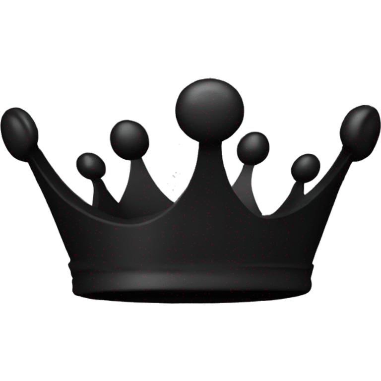 fully Black crown (only the crown, no decorations, just a black crown)) emoji