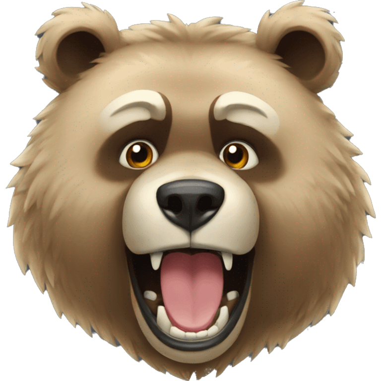 Russian Bear that shouts «Goooooaaal» emoji