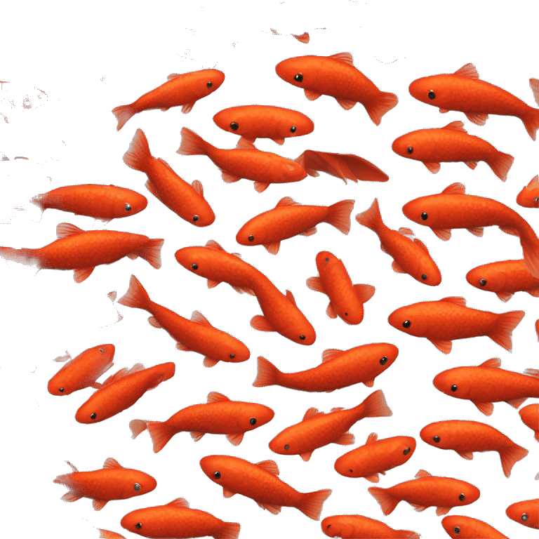 Red lonely koi fish happy emoji