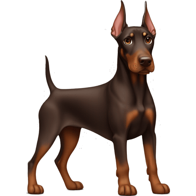 Doberman choco color emoji