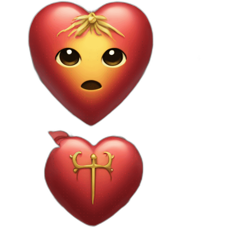 holy heart with seven swords emoji