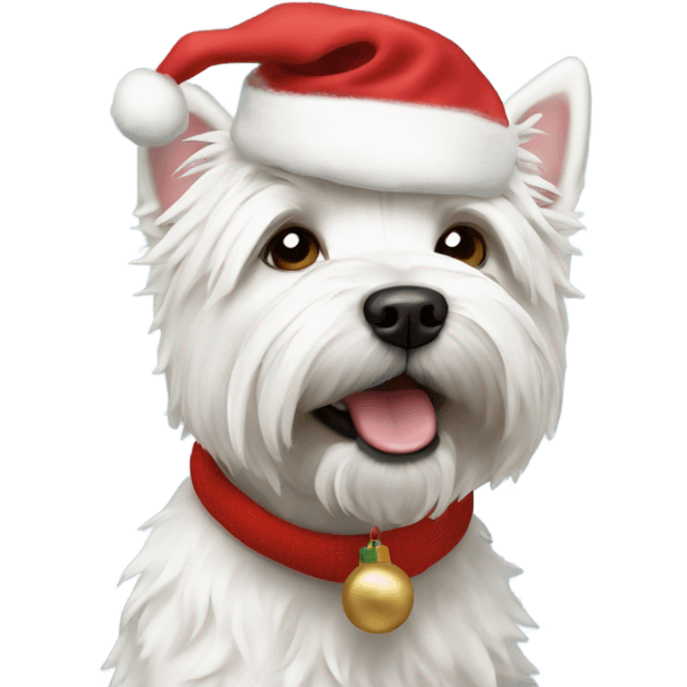 Christmas West Highland terrier emoji