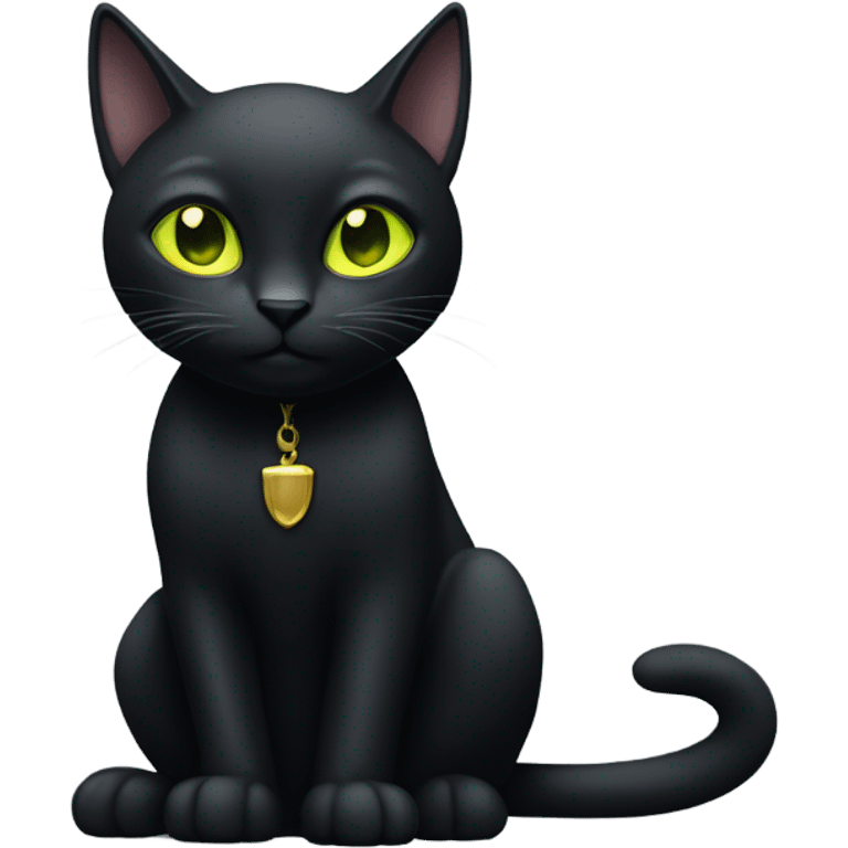 black mean cat emoji