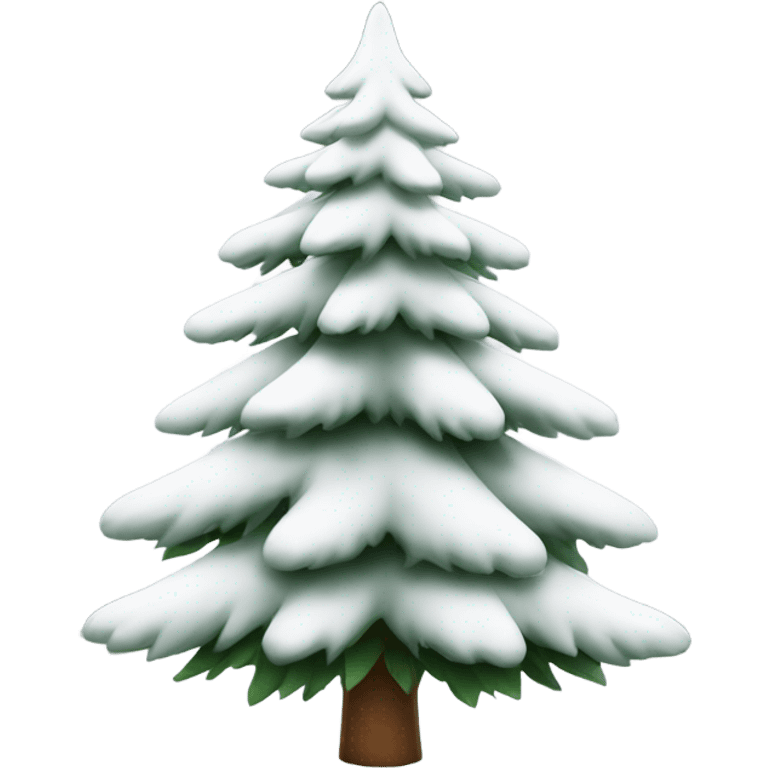  actual white fir christmas tree isolated.  emoji