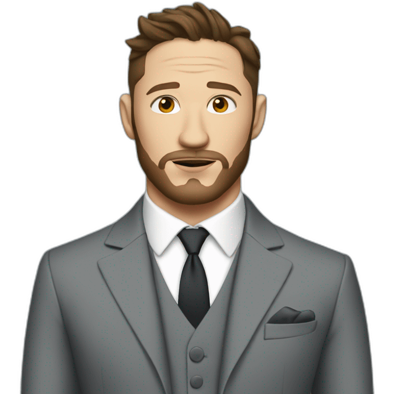 Tom Hardy wearing suit emoji