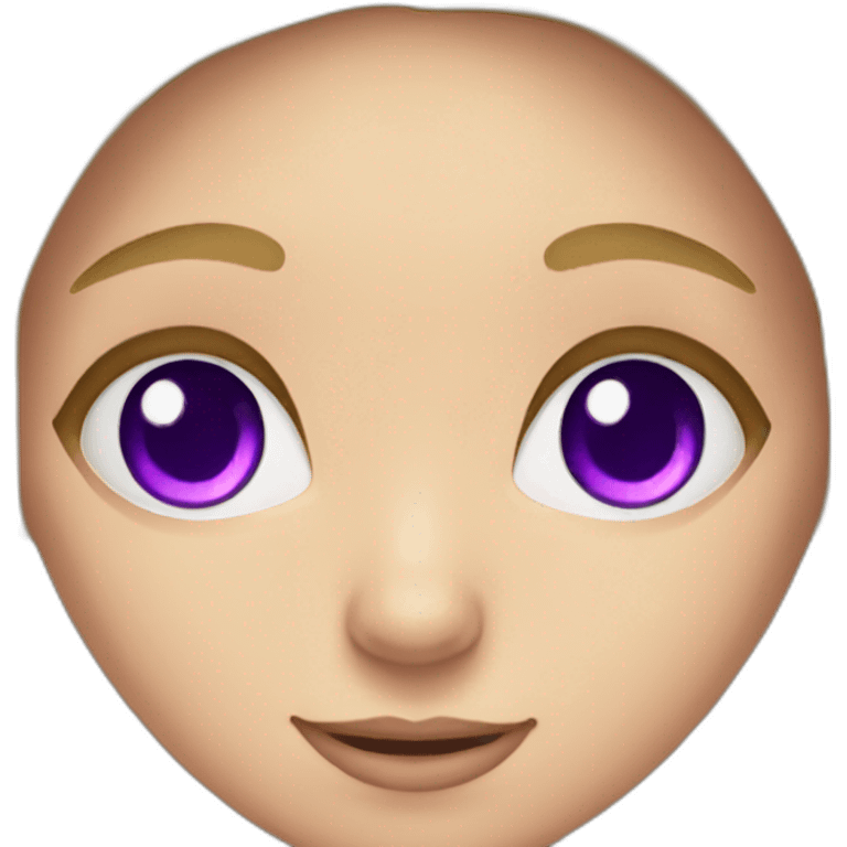 Blonde girl with elf ears and purple eyes emoji