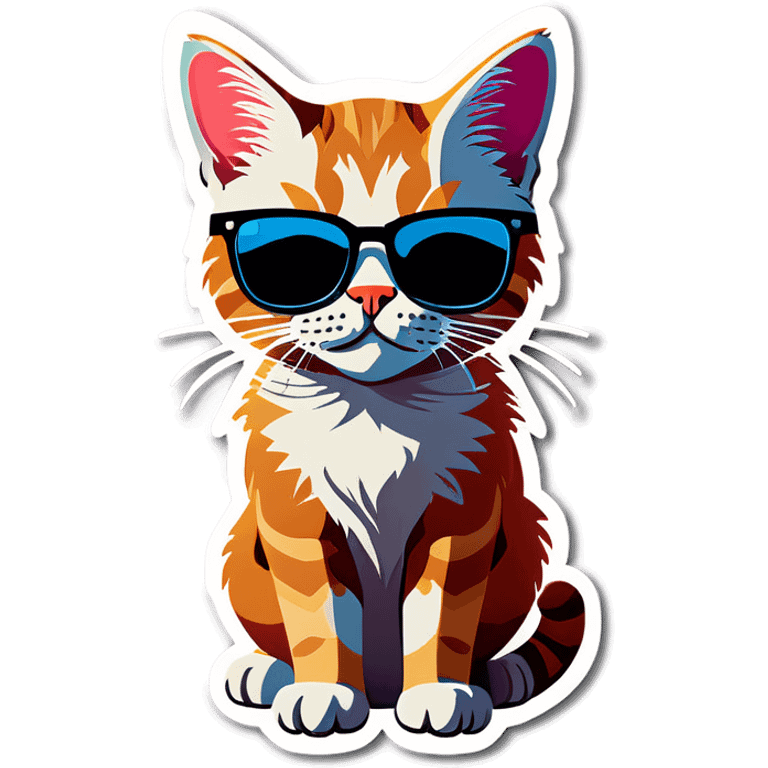 Cat with sunglasses emoji