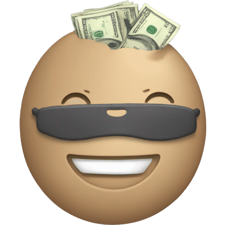 Emoji with cute butt and bag of cash emoji