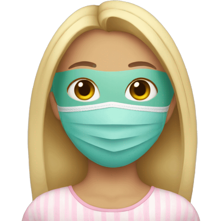 Girl with mask emoji