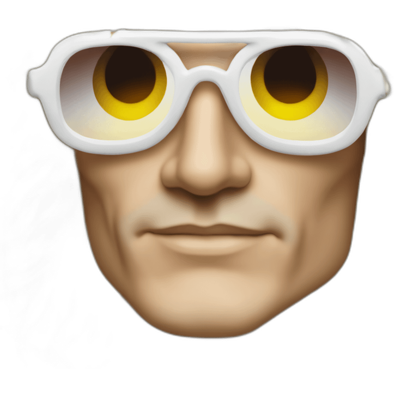 michel polnareff with white sunglasses and long blond hair emoji