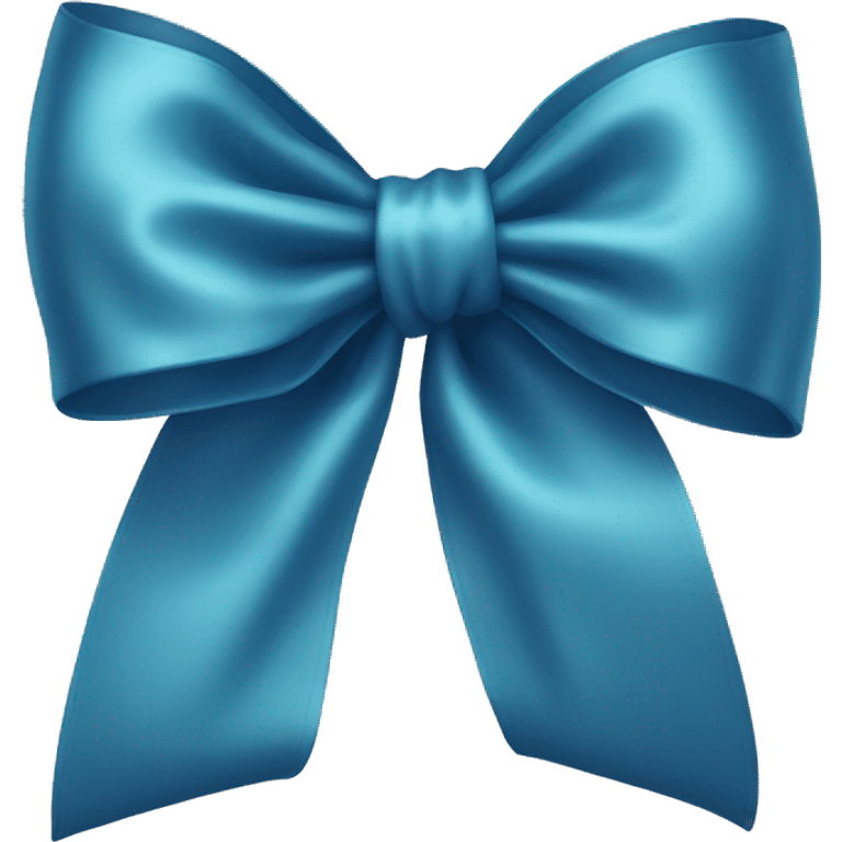 Blue silk bow emoji