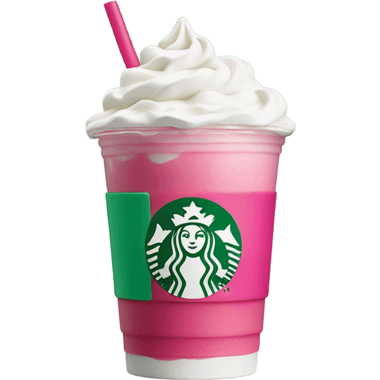 Pink and green drink Starbucks  emoji