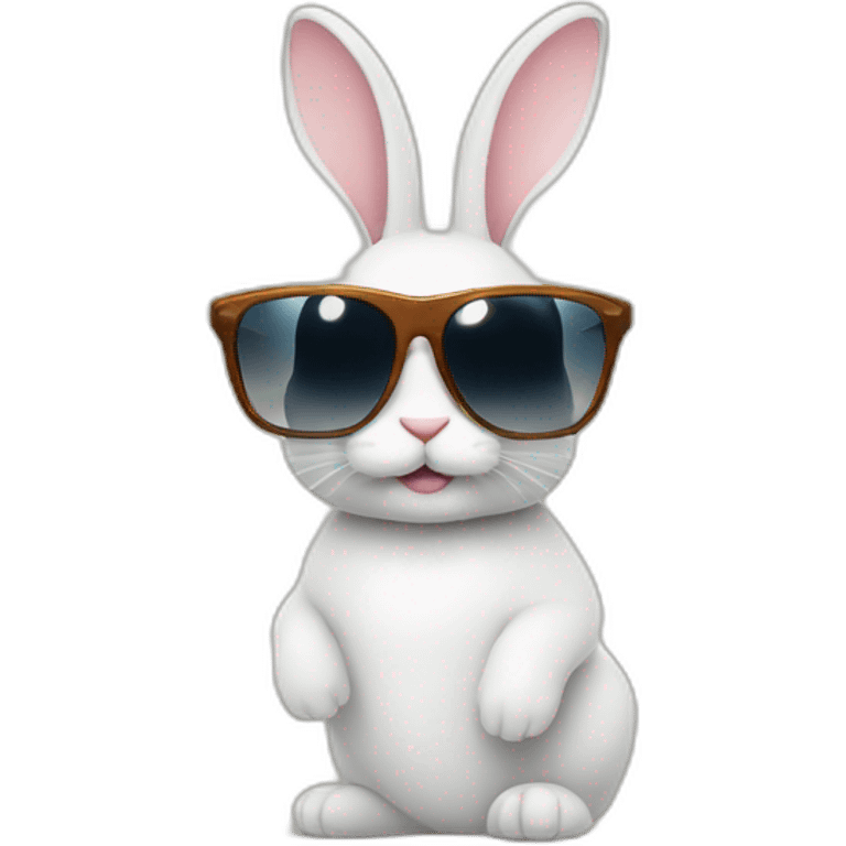 lapin avec des lunette de soleil emoji