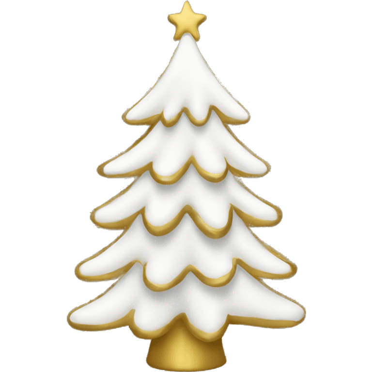 white and gold christmas tree emoji