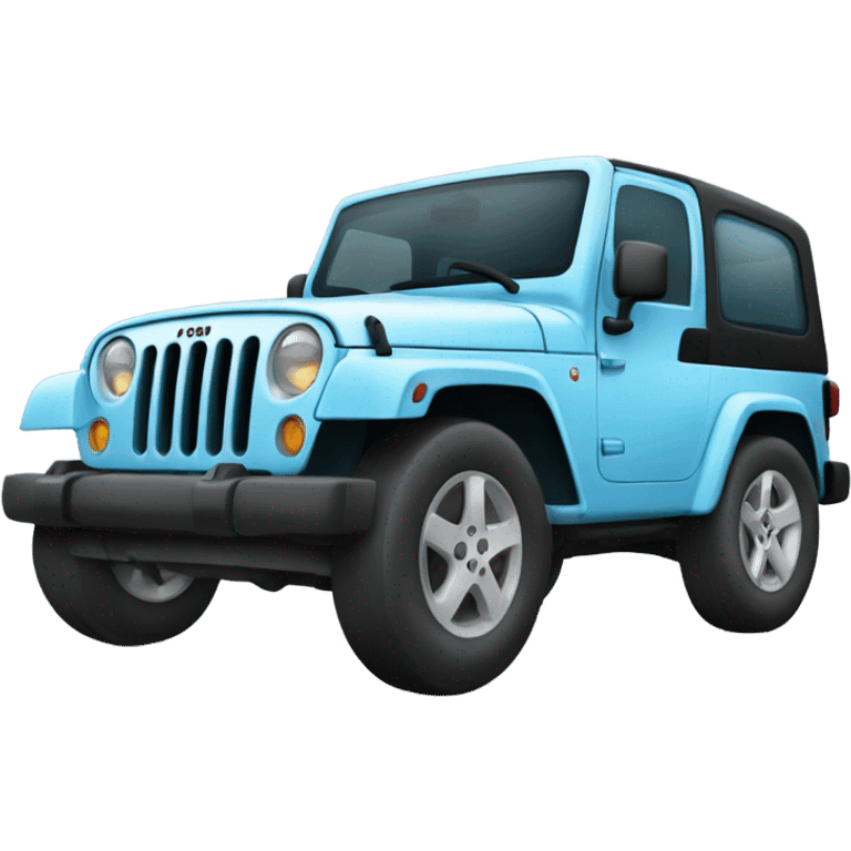 Light blue jeep car emoji