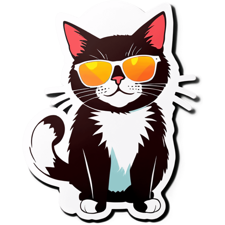 Cat with sunglasses emoji