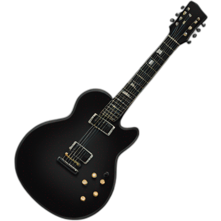 Black guitar  emoji