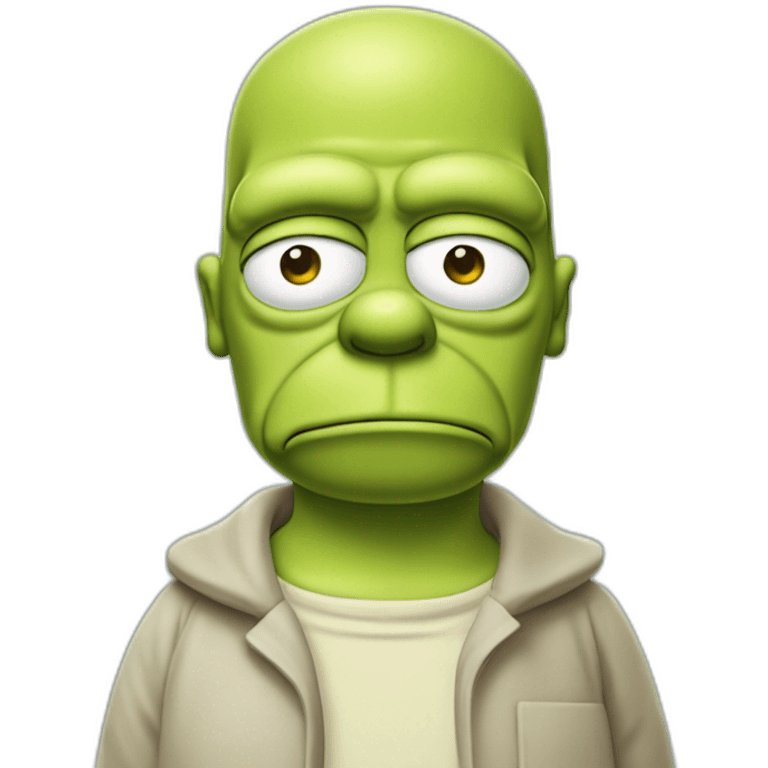 Homer Simpson qui boit bébé Yoda emoji