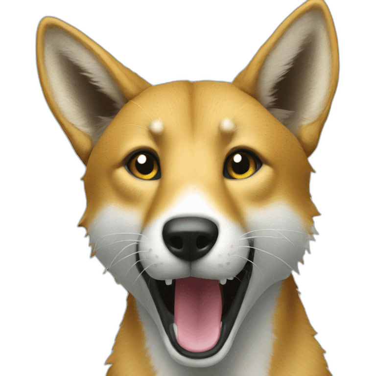 A dingo taking a shower emoji