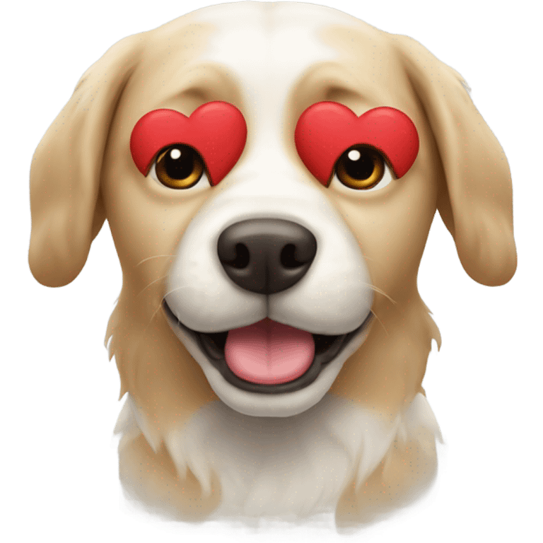 dog with heart emoji