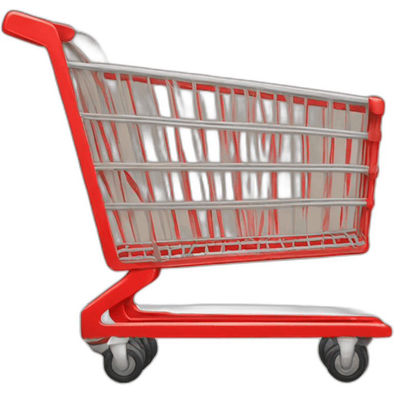 a red shopping cart empty emoji