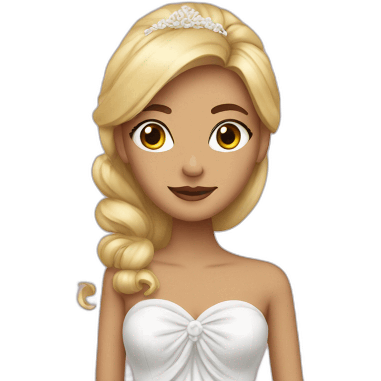 Around a lonely girl friend of the bride emoji