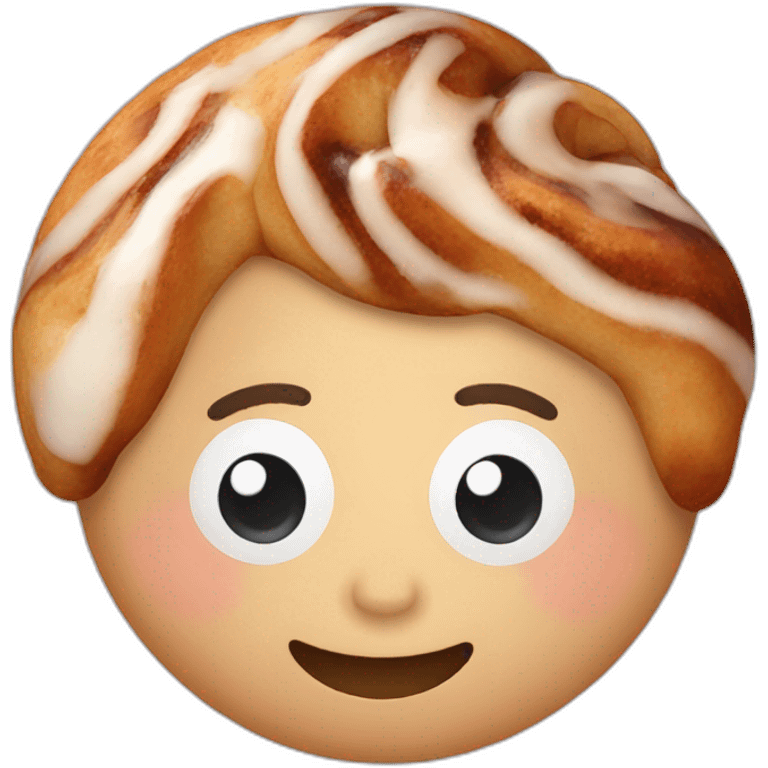 cinnamon roll head emoji