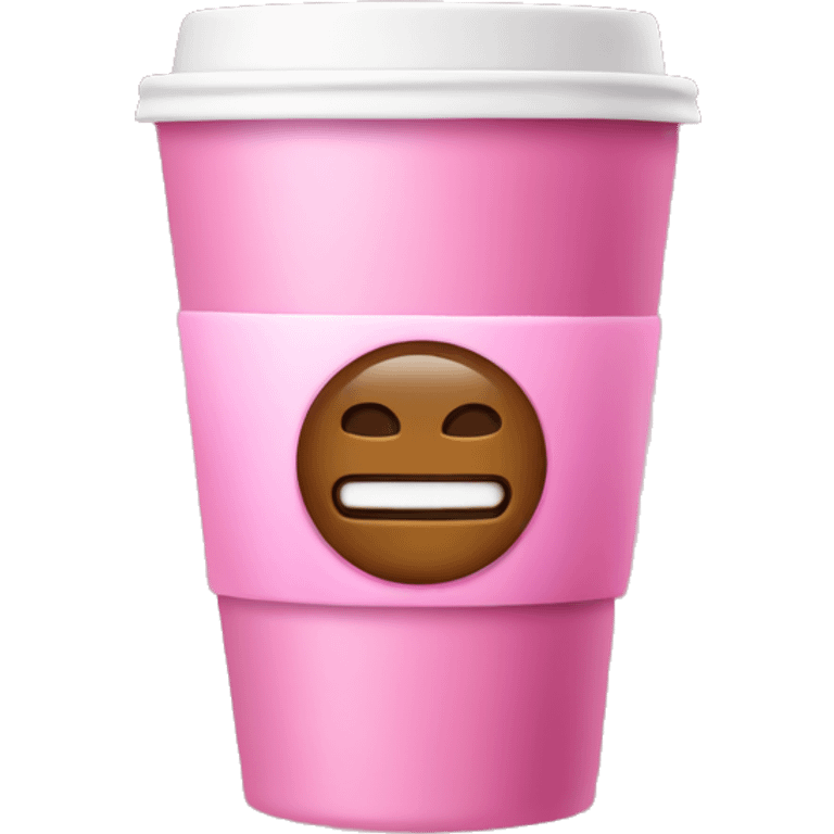 Pink coffee to go emoji