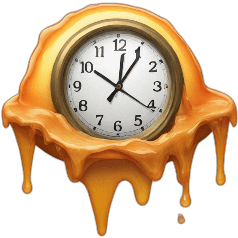 Melting clock emoji