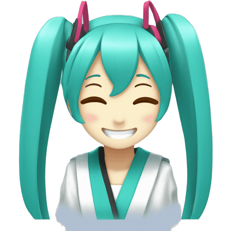 Happy hatsune miku emoji