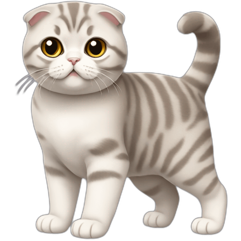 Scottish Fold Cat Full Body emoji