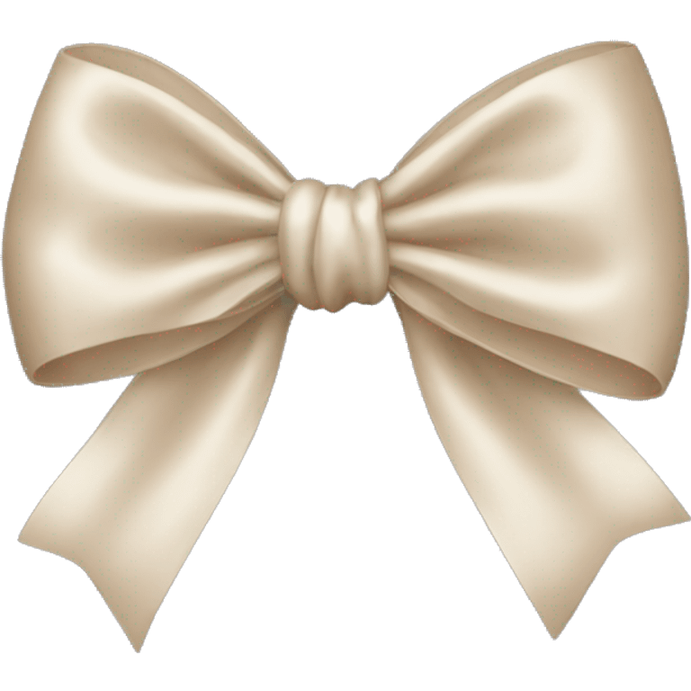 beige silk bow with pearls emoji