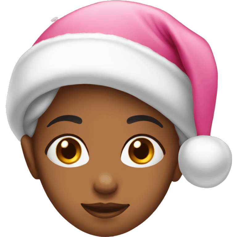 Babygirl with pink santa hat emoji