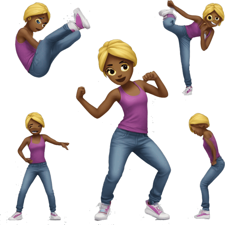 Break dance girl emoji  emoji