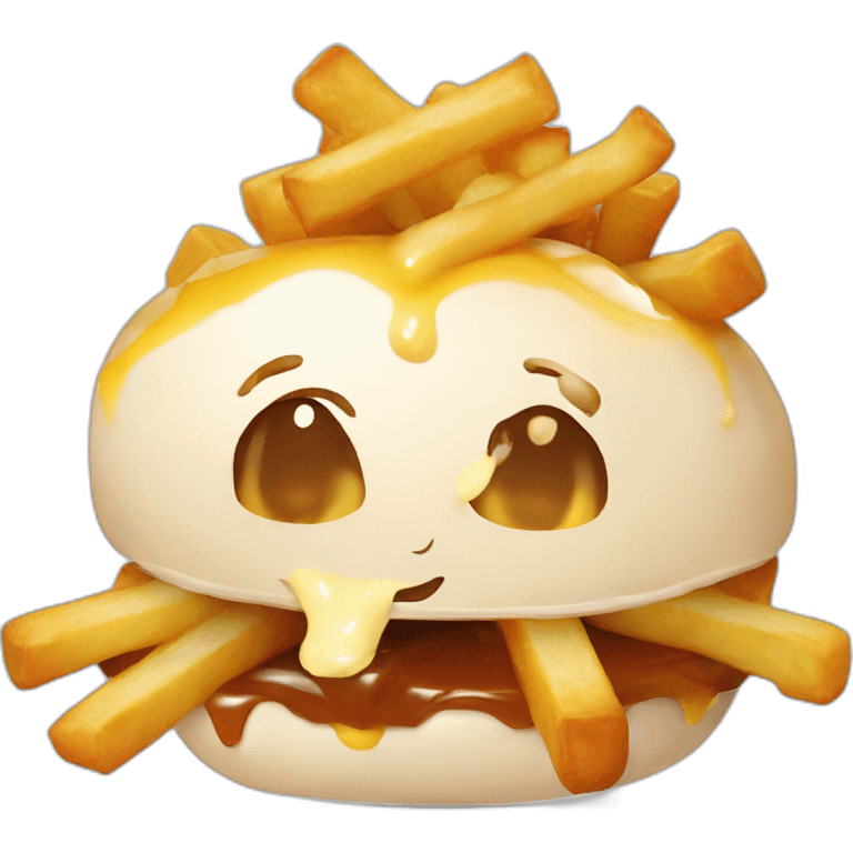 Poutine qui mange un tacot emoji