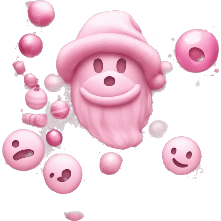 Aesthetic pink Christmas emoji