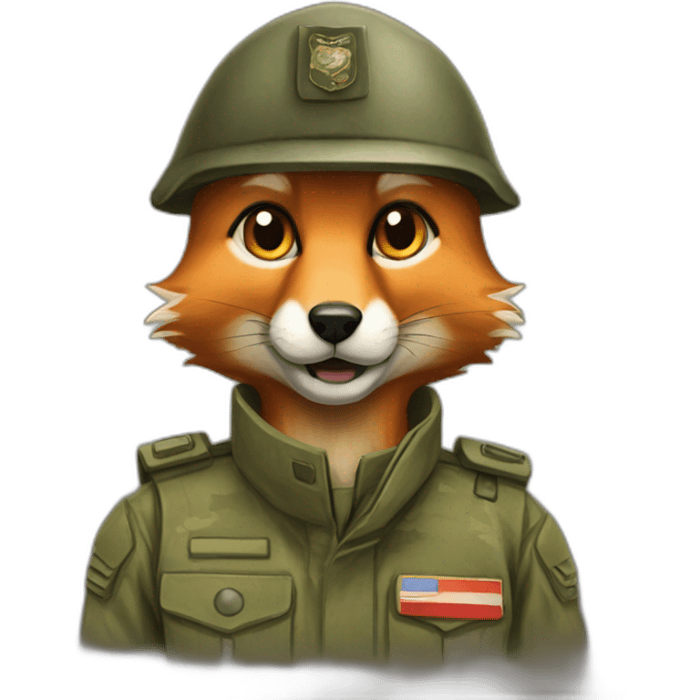 Military Fox emoji