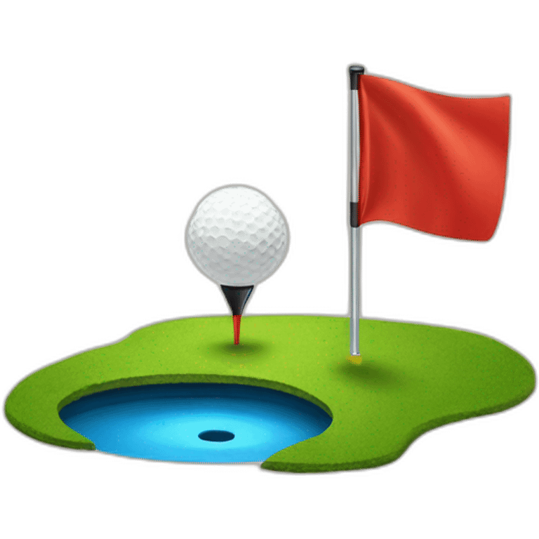 golf hole with flag emoji