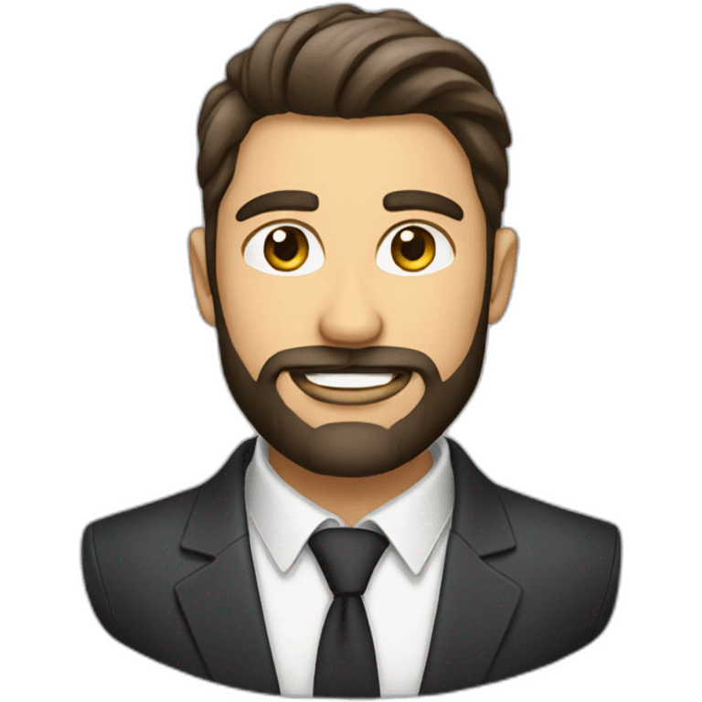 Business handsome man with beard emoji