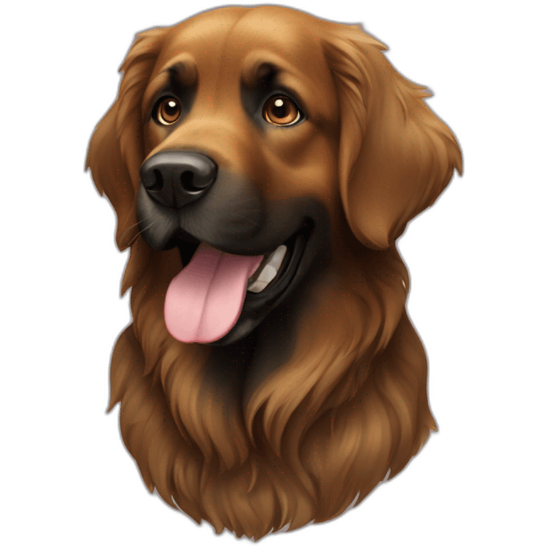 full black golden retriver emoji